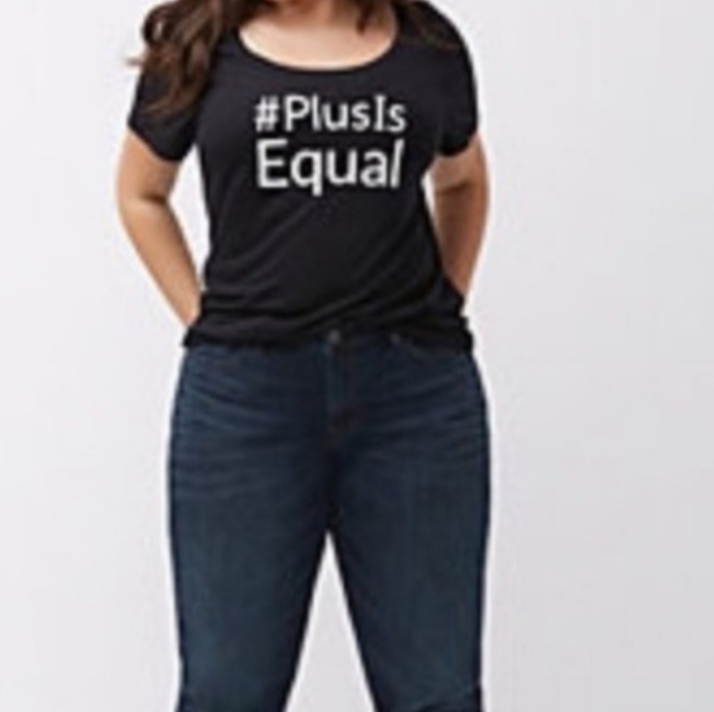 Lane Bryant Black T-shirt-Size 14/16